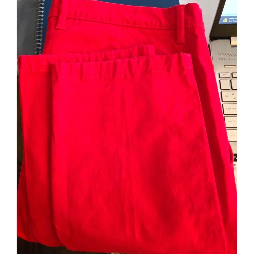 Tommy Hilfiger Red Slim Fit Stretch Pants - Sz 36W/30